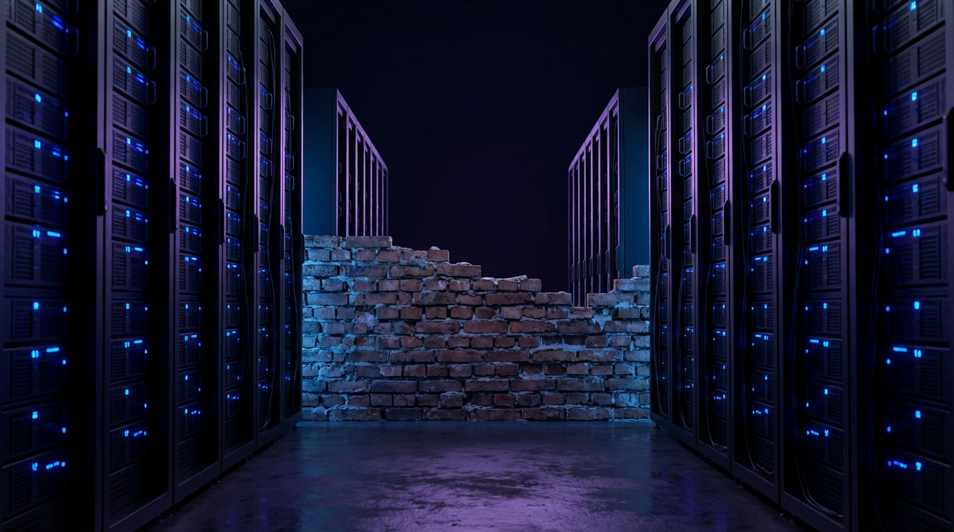 Illustration for AI's Two Walls: The Data Shortage and the Hard Hat Gap